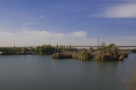 The blue skyの写真素材