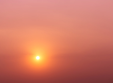 Sundown with red orange skyの写真素材