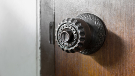 Rusty color door knobの写真素材