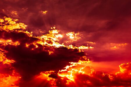 overcast red dark sky with cloudy,sky fall