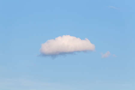alone soft cloud floating on blue sky with day lightの写真素材