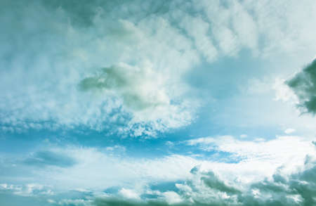 soft clouds in blue sea color sky
