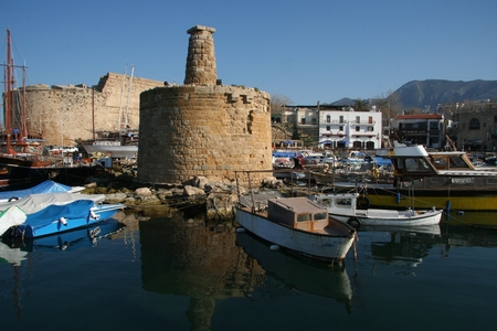 Cyprus Kyrenia Harbour Castleのeditorial素材