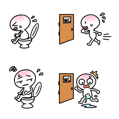 Illustration of various symptoms of dysuriaの写真素材