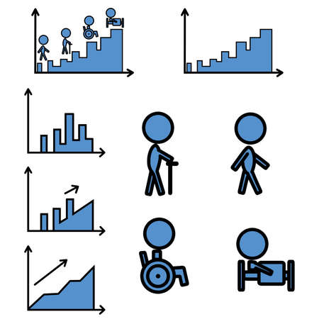 Multiple sclerosis graphs and pictogramsの写真素材