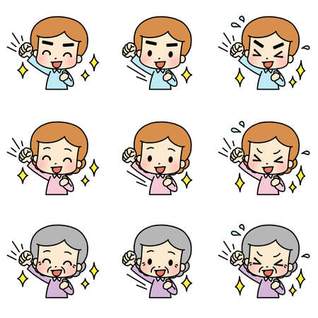 Illustration of people who supportの写真素材