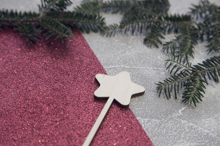 A red Christmas backgroundの写真素材