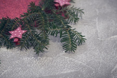 A red Christmas backgroundの写真素材