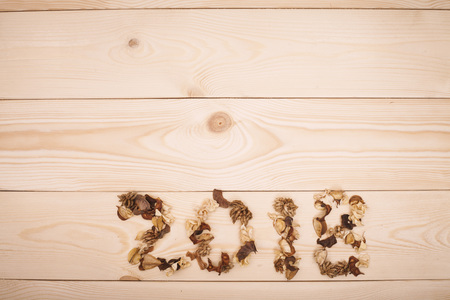 2018 inscription of dried flowersの写真素材