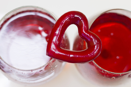 Two glasses of red wineの写真素材