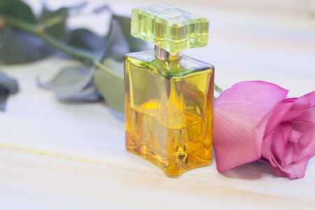 The concept of holidays with pink roses