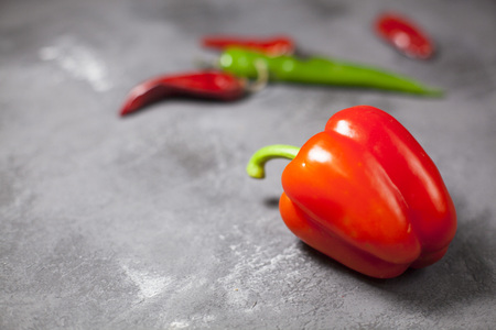 Sweet and chili peppersの写真素材