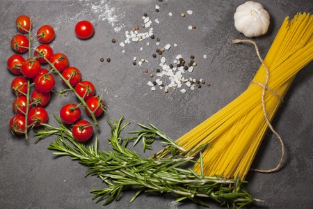 set of pasta ingredients