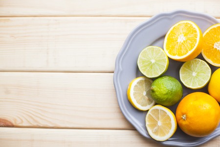 Limes and lemonsの写真素材