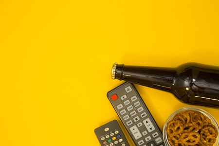 Watching TV conceptの写真素材