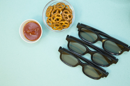 Watching TV conceptの写真素材