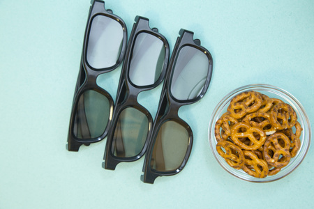 Watching TV conceptの写真素材