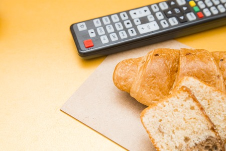 Watching TV conceptの写真素材