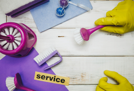 Cleaning house or office conceptの写真素材