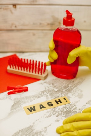 Cleaning house or office concept
