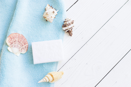 Sea shell spa conceptの写真素材