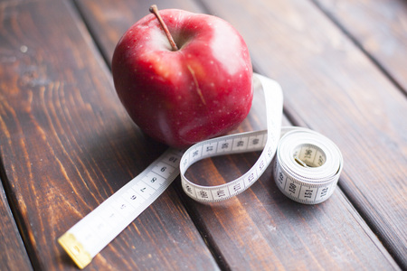 Healthy breakfast on a dark wooden backgroundの写真素材