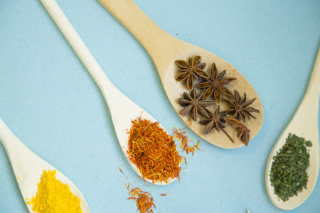 Set of spices and herbsの写真素材