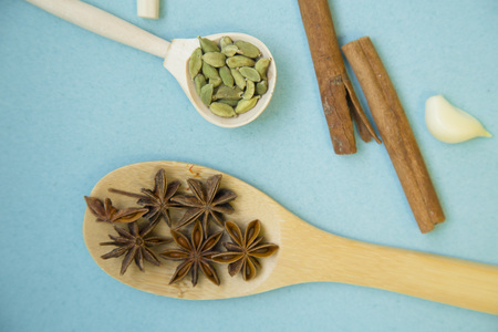 Set of spices and herbsの写真素材