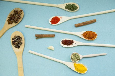 Set of spices and herbsの写真素材
