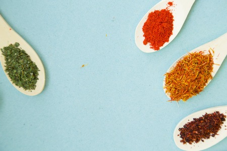 Set of spices and herbsの写真素材