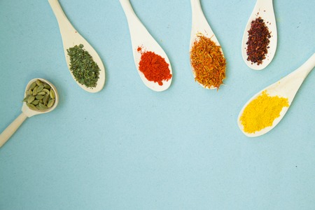 Set of spices and herbsの写真素材