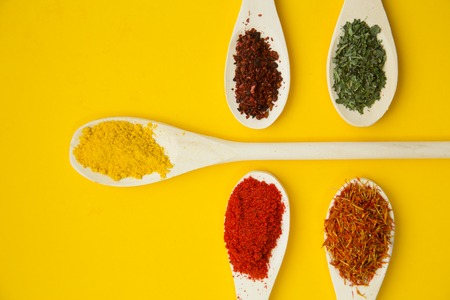 Set of spices and herbsの写真素材