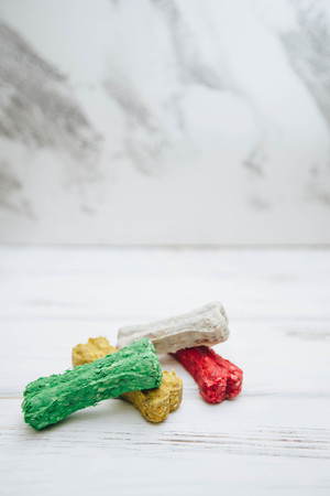 A bowl of dog foodの写真素材