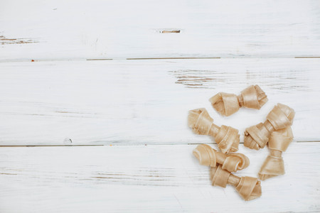 A bowl of dog foodの写真素材