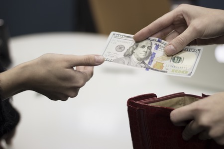 United States paper moneyの写真素材