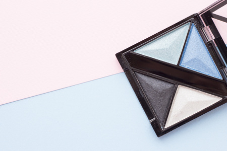 Cosmetic products on pastel colors backgroundの写真素材