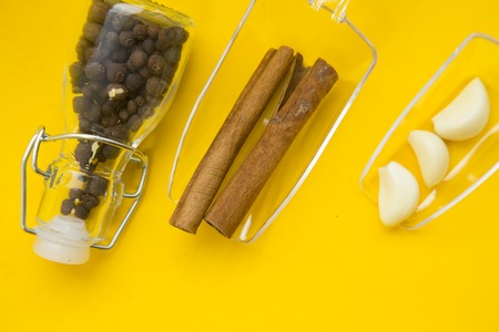 Set of spices and herbsの写真素材