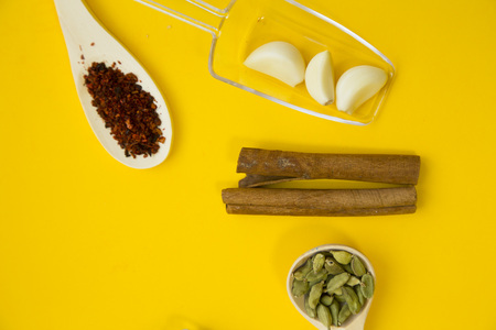 Set of spices and herbsの写真素材