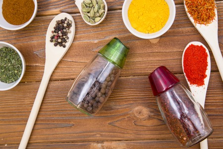 Set of spices and herbsの写真素材