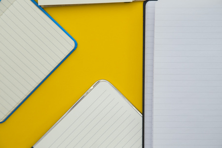 education concept on yellow backgroundの写真素材