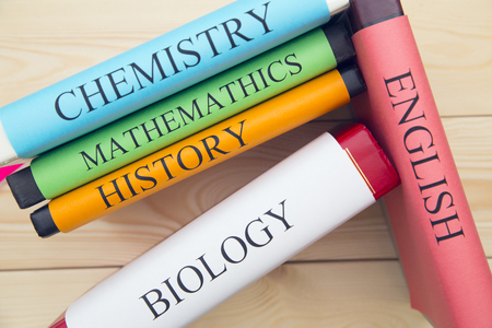 education concept on wooden backgroundの写真素材