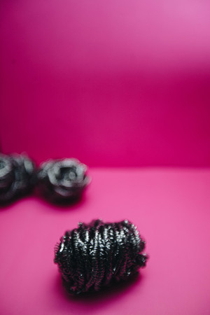 Steel scrub spongesの写真素材