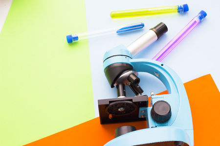 Chemistry class makes chemistry experimentの写真素材