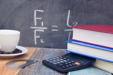 Numbers on a black chalkboard
