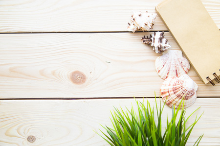 Preparing for vacation, travel or journey top viewの写真素材