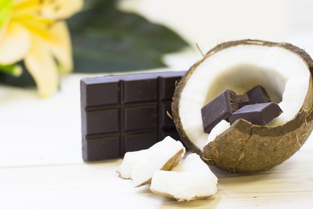 Coconut spa wellness natural skin care conceptの写真素材