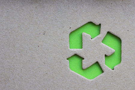 Environmental protection, ecology and recycling concept, recycle sign, notepad and garbage on white...