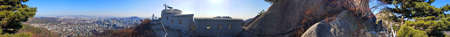 Panorama in the mountains and Seoulの写真素材
