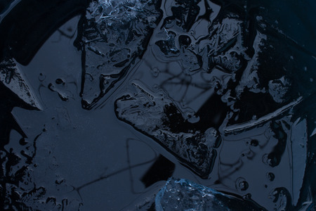 Ice debris in the water. Close-up. Background.