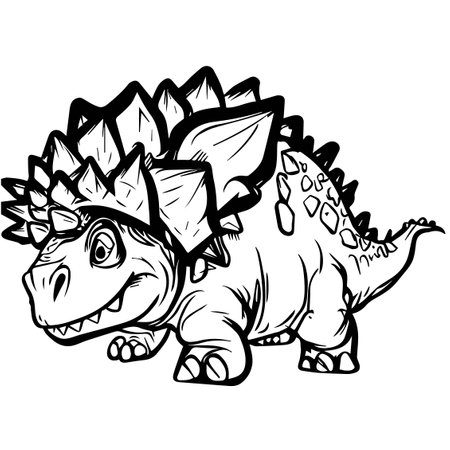 Beautiful dinosaur images, illustrations, sharp images.のイラスト素材